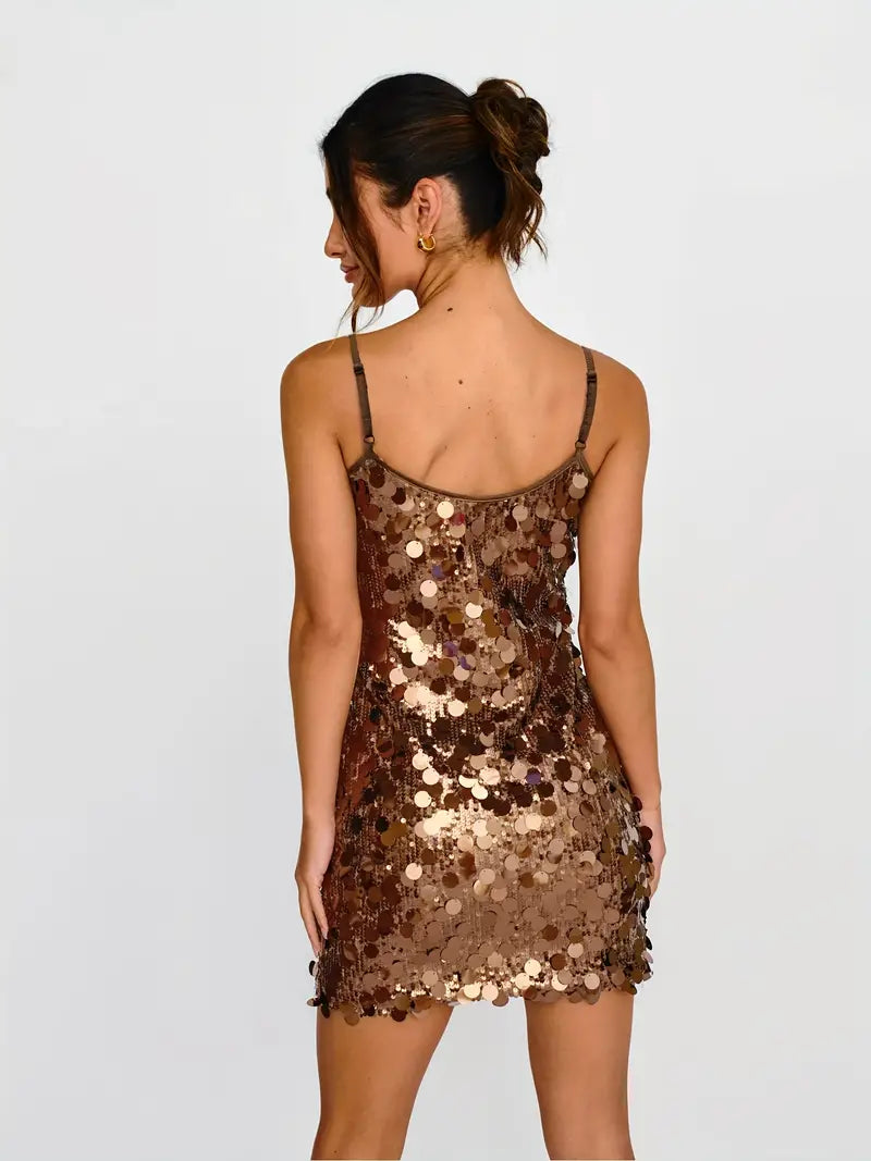 Dazzling Sequin Stretch Mini Dress