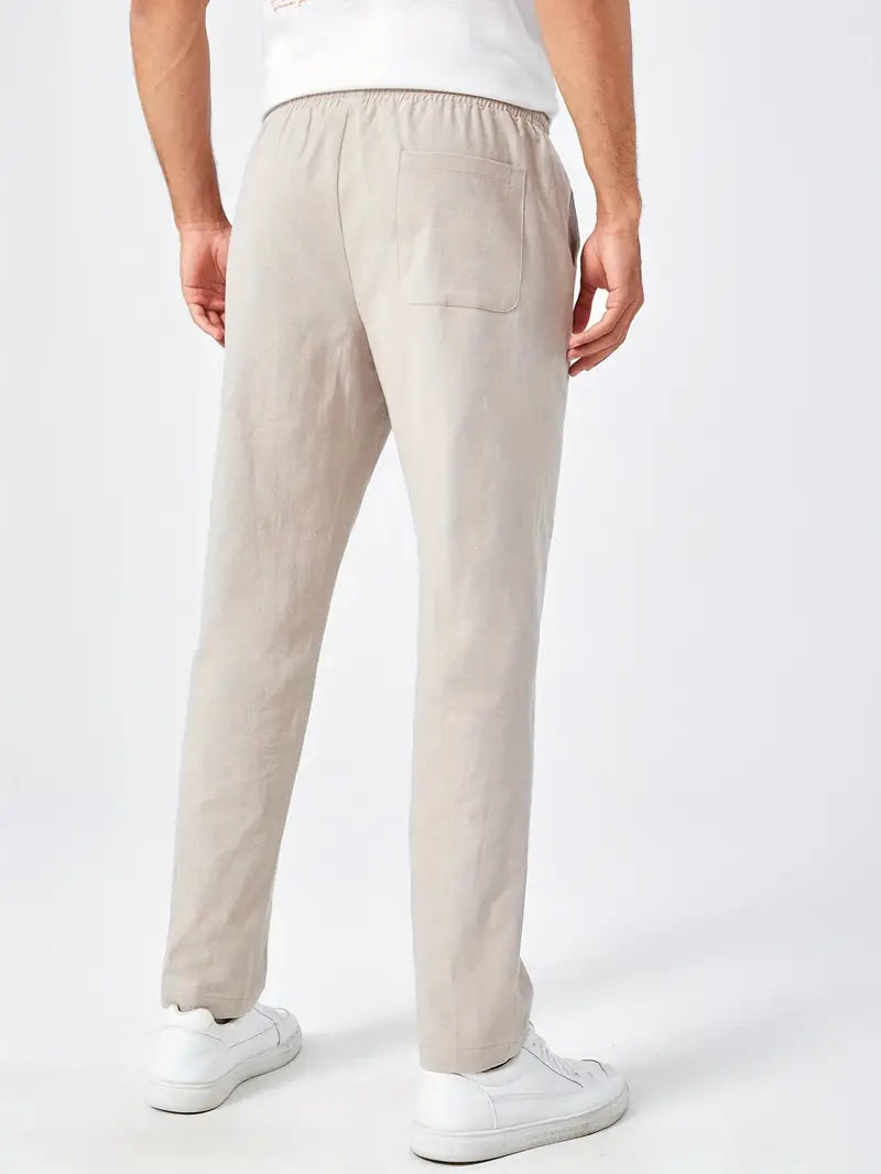 Relaxed Fit Cotton Drawstring Pants