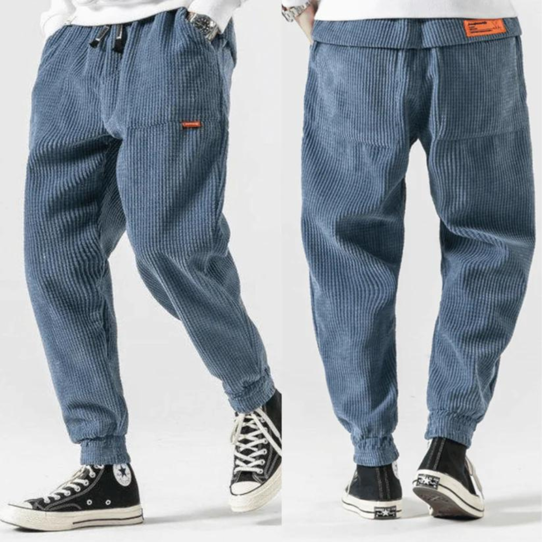 Men's casual corduroy jogger pants