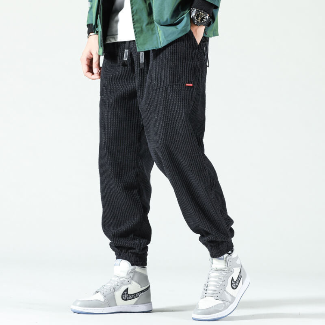 Men's casual corduroy jogger pants