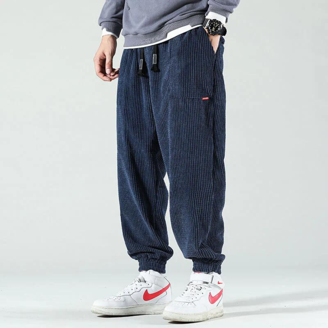 Men's casual corduroy jogger pants