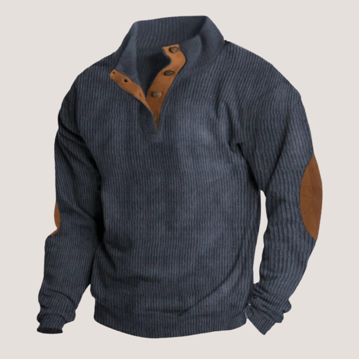 Men's corduroy long-sleeved pullover retro sweatshirt