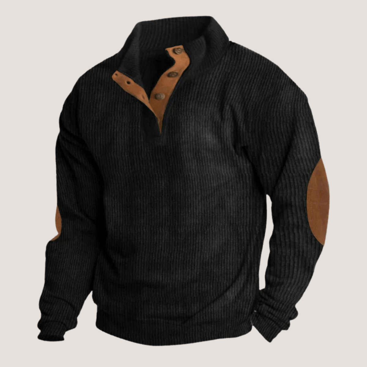 Men's corduroy long-sleeved pullover retro sweatshirt