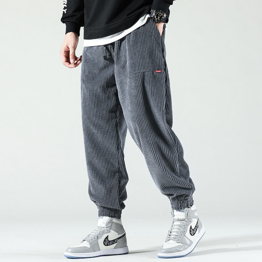 Men's casual corduroy jogger pants