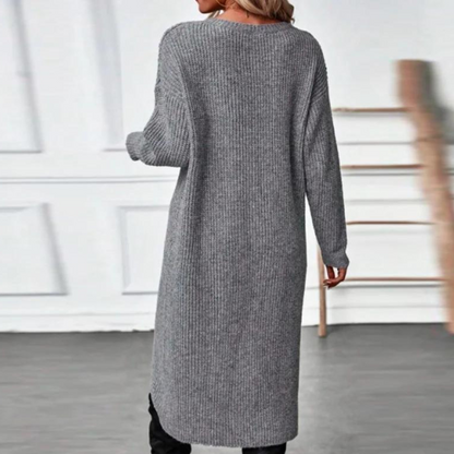 Women's wrap maxi sweater dress