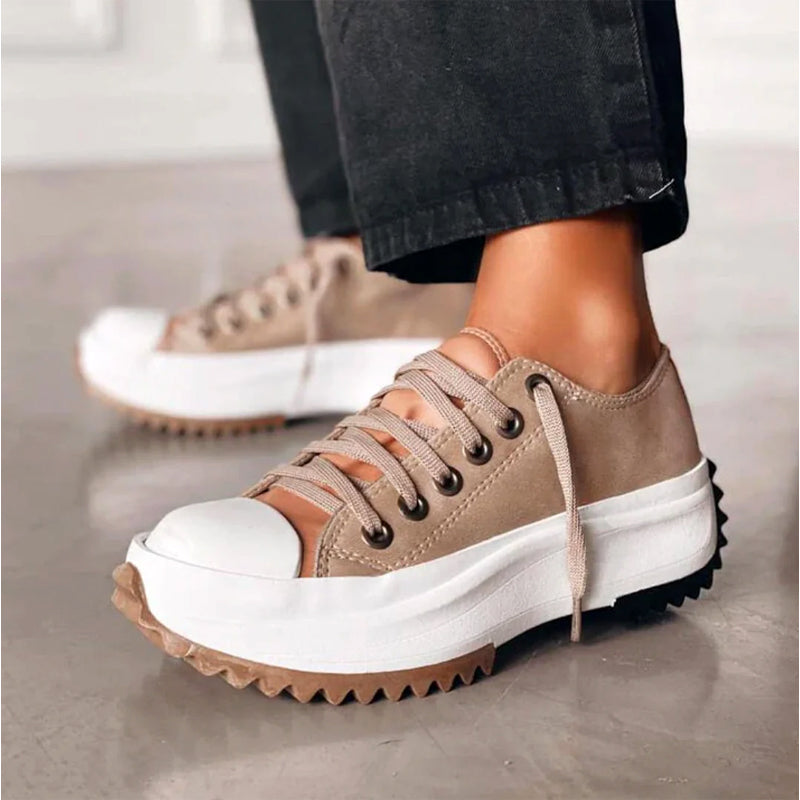 Lace-Up Platform Sneakers