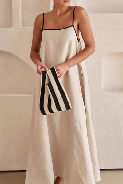Women's minimalist spaghetti strap maxi dress for effortless style